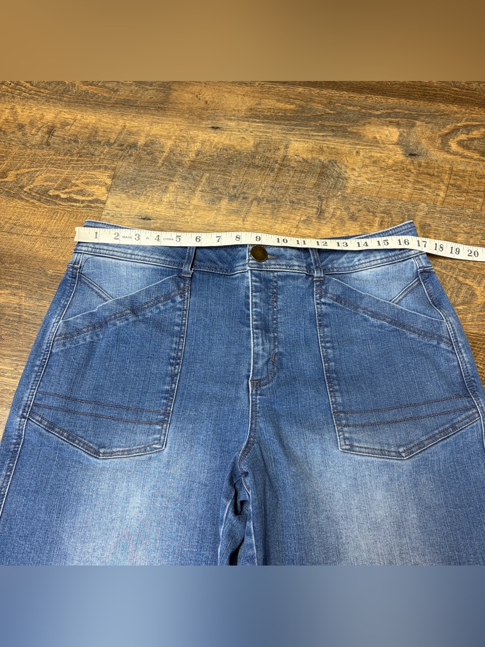 Democracy Ab Solution Barrel Leg Jeans High Rise Stretch Womens 14 Side Panel - Picture 4 of 8